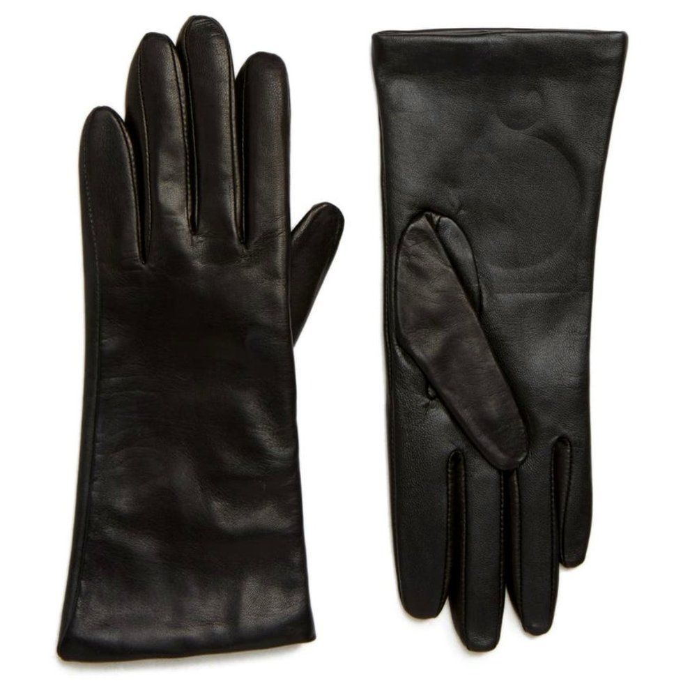 NORDSTROM Cashmere Lined Leather Touchscreen Gloves